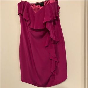 Jay Godfrey fuchsia strapless dress